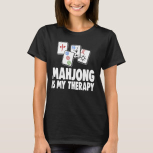 T-shirt Mahjong Est Ma Thérapie Tee Femmes Amateurs De Jeu