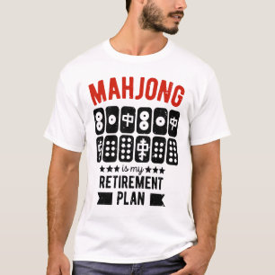 T-shirt Mahjong est mon plan de retraite Funny mahjong
