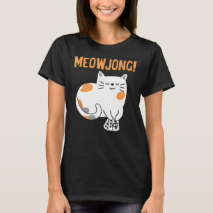 T-shirt Mahjong Jeu du joueur de chat Mah-Jongg Chine Soli