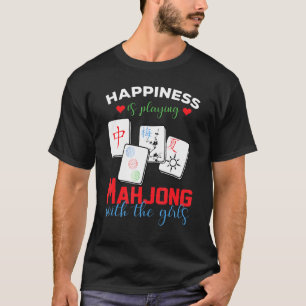 T-shirt Mahjong Le Bonheur Est De Jouer Mahjong Avec Le 