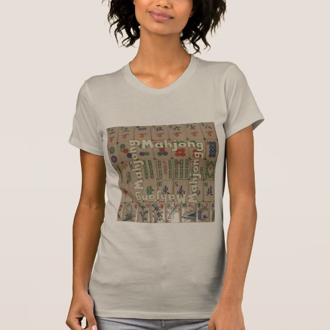 T-shirt Mahjong sur des tuiles (placez no. 1) (Devant)