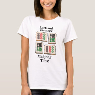 T-shirt Mahjong Tiles Luck Strategy Joueurs