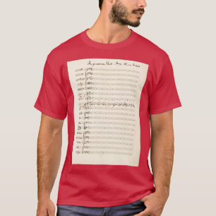 T-shirt Mahler Symphony 5 Score manuscrit original