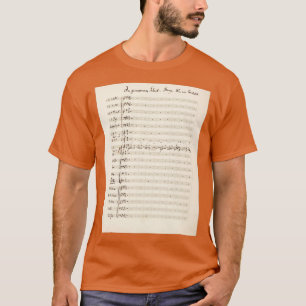 T-shirt Mahler Symphony 5 Score manuscrit original 