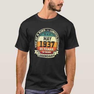 T-shirt Mai 1937 85e anniversaire 85 ans d'être légendaire