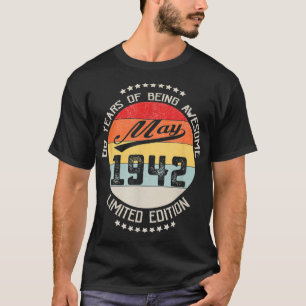 T-shirt Mai 1942 80e anniversaire 80 ans d'être génial