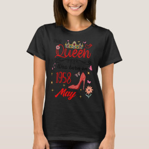 T-shirt Mai 1958 Anniversaire Cette Reine Est Née En Mai 1
