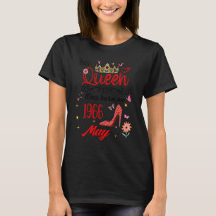 T-shirt Mai 1966 Anniversaire Cette Reine Est Née En Mai 1