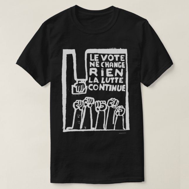 T-shirt Mai 68 Paris Manifestation bannière (Design devant)