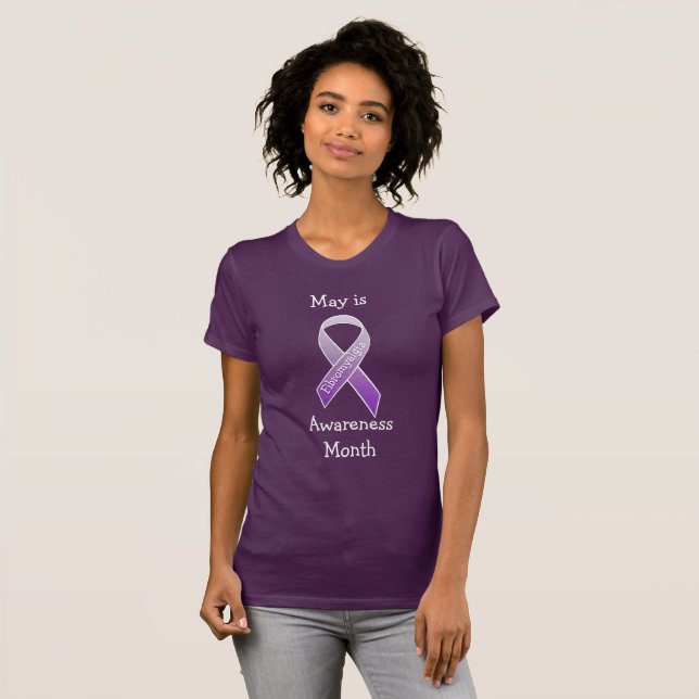 T-shirt Mai est Fibromyalgie Mois de sensibilisation Chemi (Devant entier)