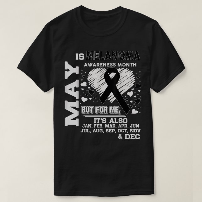 T-shirt Mai est le mois de sensibilisation au mélanome (Design devant)