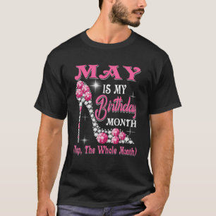 T-shirt Mai Est Mon Anniversaire Mois Chaussures Cadeaux R