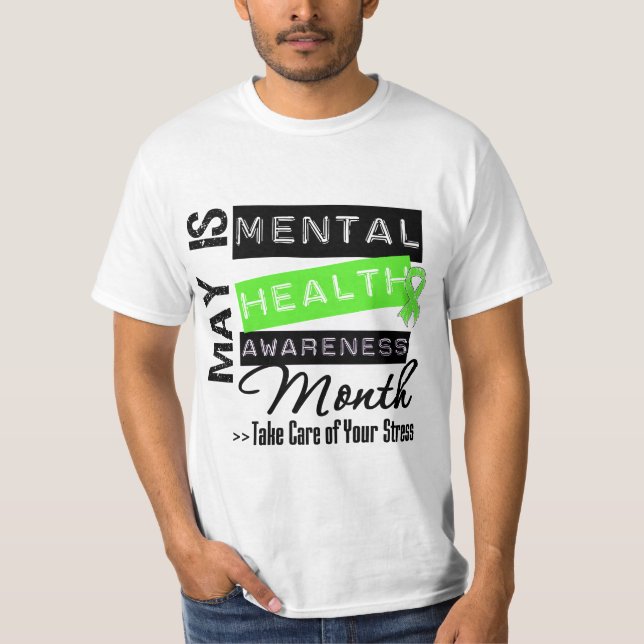 T-shirt Mai - mois de conscience de santé mentale (Devant)
