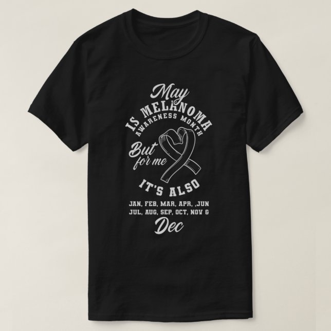 T-shirt Mai Mois de sensibilisation au mélanome Guerrier d (Design devant)
