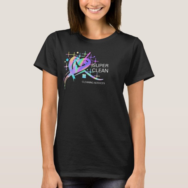 T-shirt Maid Résidentiel et Nettoyage commercial Duster Bu (Devant)