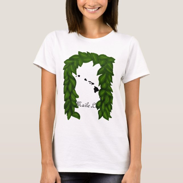 T-shirt Maile Lei avec la chemise d'île hawaïenne (Devant)