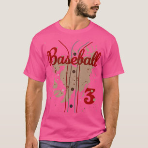 T-shirt Maillot de Baseball Numéro 3 Uniforme de Baseball 