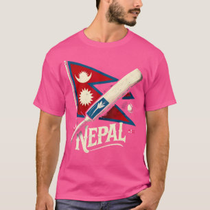 T-shirt Maillot de cricket du Népal 2024 Drapeau du Népal
