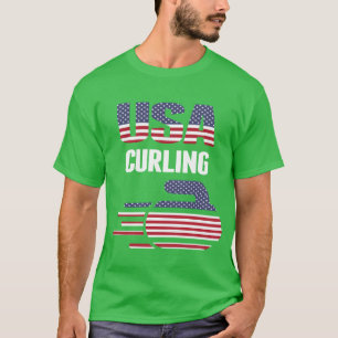 T-shirt Maillot de curling Usaem Rock Cadeau de sports d'h