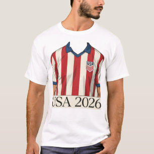 T-shirt Maillot de foot USA rétro style patriotique rouge