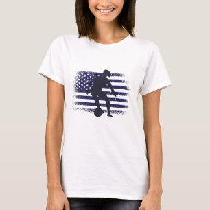 T-shirt Maillot de footballeur américain drapeau américain