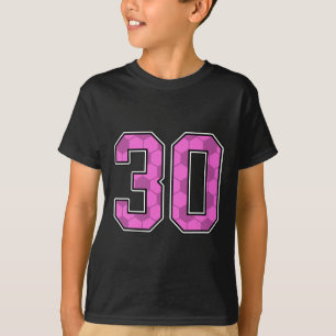 T-shirt Maillot de footballeur rose à motif numéro 30 unif