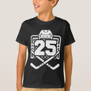T-shirt Maillot de hockey numéro 25 drôle de joueur de hoc