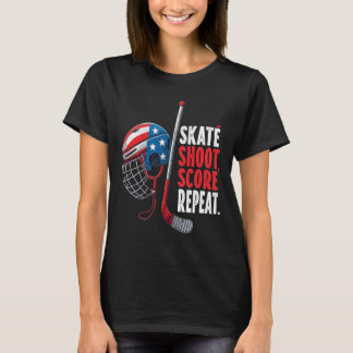 T-shirt Maillot de hockey sur glace Usa pour jeunes garçon