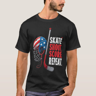 T-shirt Maillot de hockey sur glace Usa pour jeunes garçon