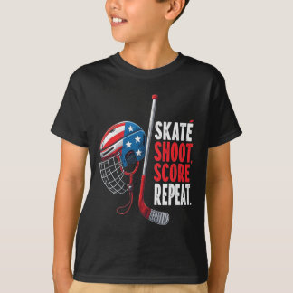 T-shirt Maillot de hockey sur glace Usa pour jeunes garçon