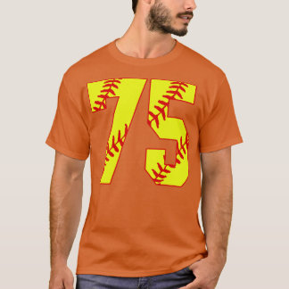 T-shirt Maillot de softball à lancer rapide numéro 75 75 U