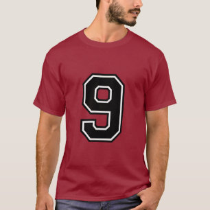 T-shirt Maillot de sport personnalisé Numéro 9 Anniversa