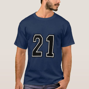 T-shirt Maillot de sport universitaire numéro 21 21e ann