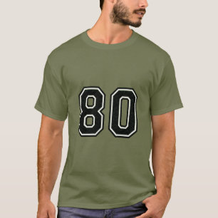 T-shirt Maillot de sport universitaire numéro 80 80e ann