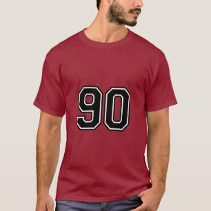 T-shirt Maillot de sport universitaire numéro 90 90e ann