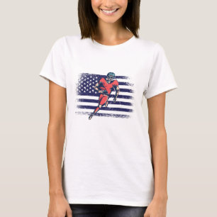 T-shirt Maillot de supporter de football américain drapeau