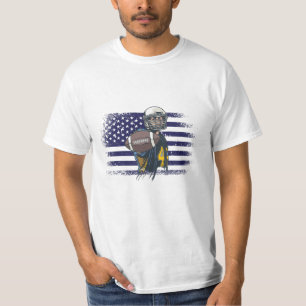 T-shirt Maillot de supporter de football américain drapeau