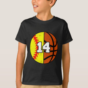 T-shirt Maillot numéro 14 Softll Sketll Drôle 14ème Annive