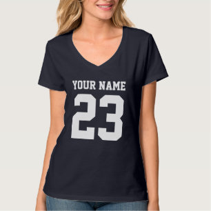T-shirt maillot personnalisé bleu féminin maillot de foo