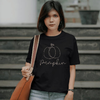 T-shirt Main citrouille tirée