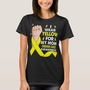T-shirt Main de boxe Je Porte Jaune Pour Ma Mère ENFANCE