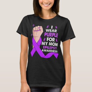 T-shirt Main de boxe Je porte le violet pour ma mère EPILE