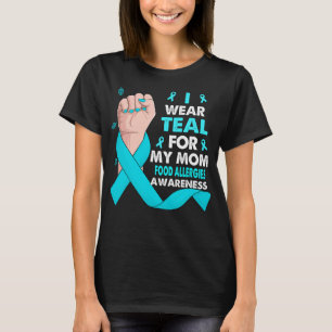 T-shirt Main de boxe Je porte Turquoise pour ma mère ALLER