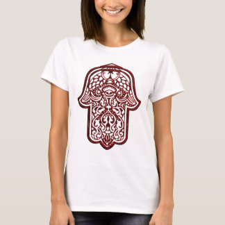 T-shirt Main de henné de Hamsa (Rouge)