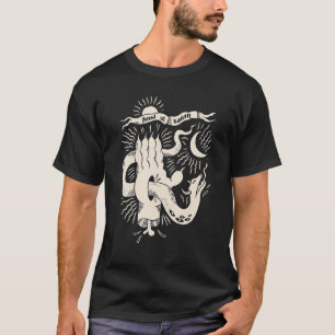 T-shirt Main De Satan Baphomet Chèvre Satanique Devil Goth