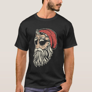 T-shirt Main dessinée Père Noël Basic Dark Christmas