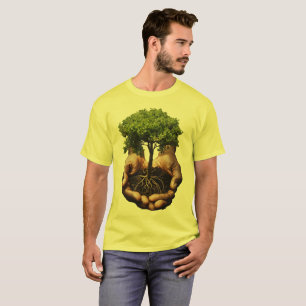 T-shirt main et arbre de vie