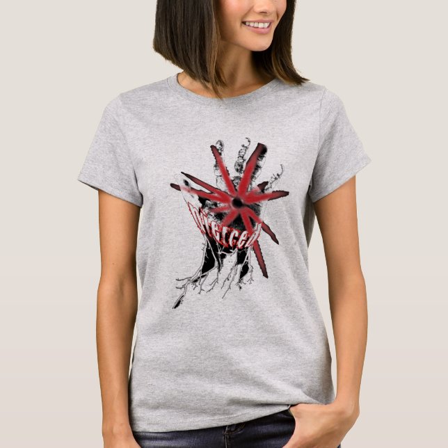 T-shirt Main percée à l'ongle (Devant)
