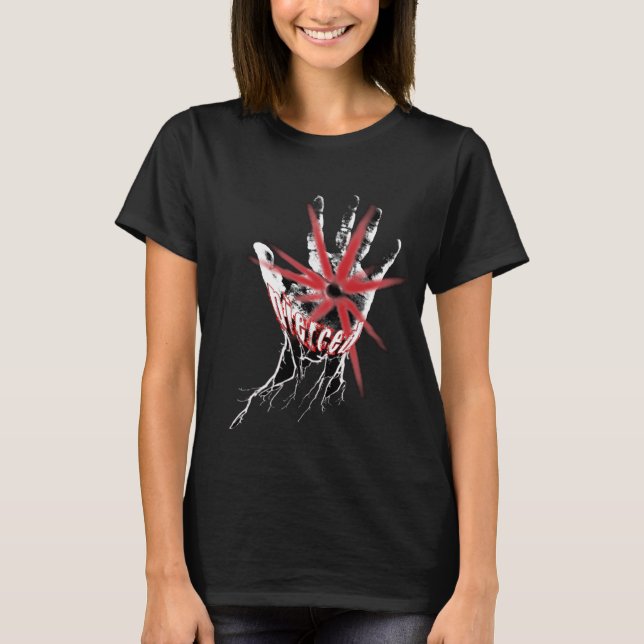 T-shirt Main percée à l'ongle (Devant)
