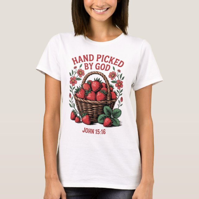 T-shirt Main Pris Par Dieu Chemise | John 15:16 Tee (Devant)